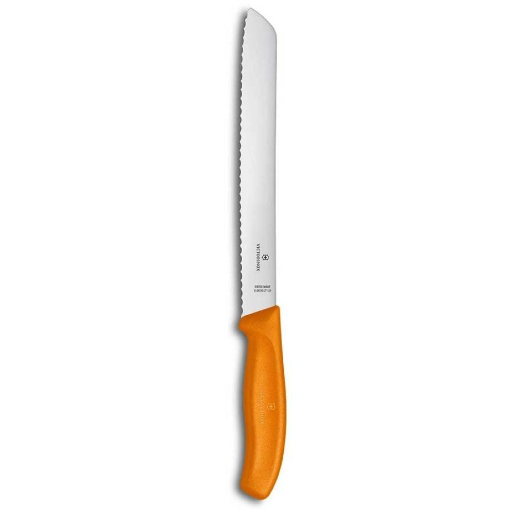 Victorinox Swiss Classic Bread Knife 21Cm Wavy Orange Blister 6.8636.21L9B