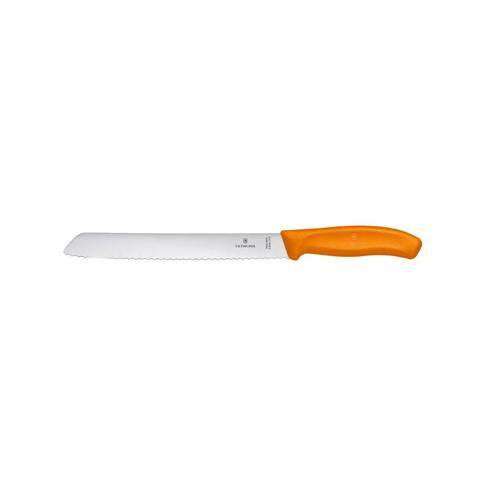 Victorinox Swiss Classic Bread Knife 21Cm Wavy Orange Blister 6.8636.21L9B