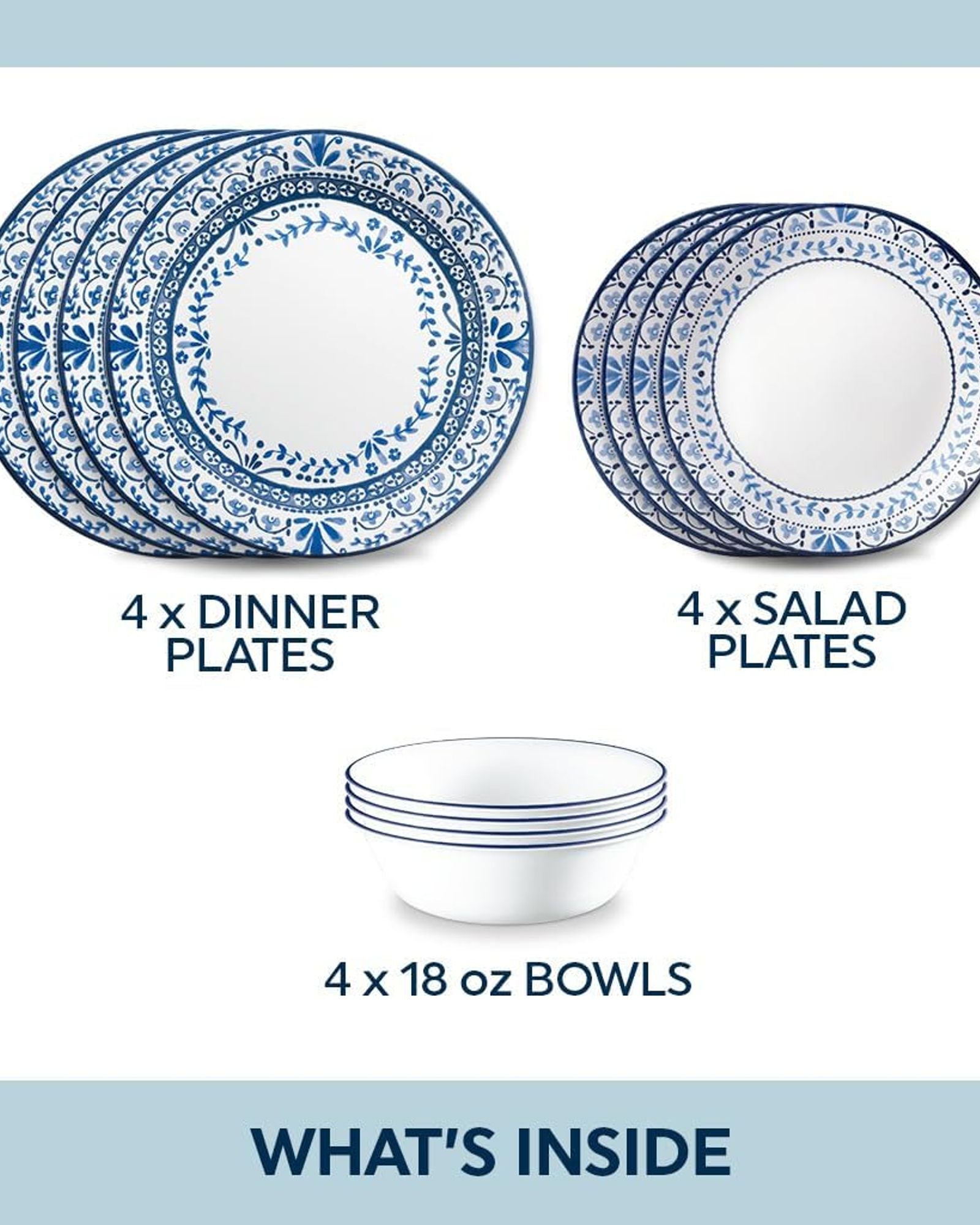 Corelle 12-Piece Dinnerware Set Portofino (1146924)