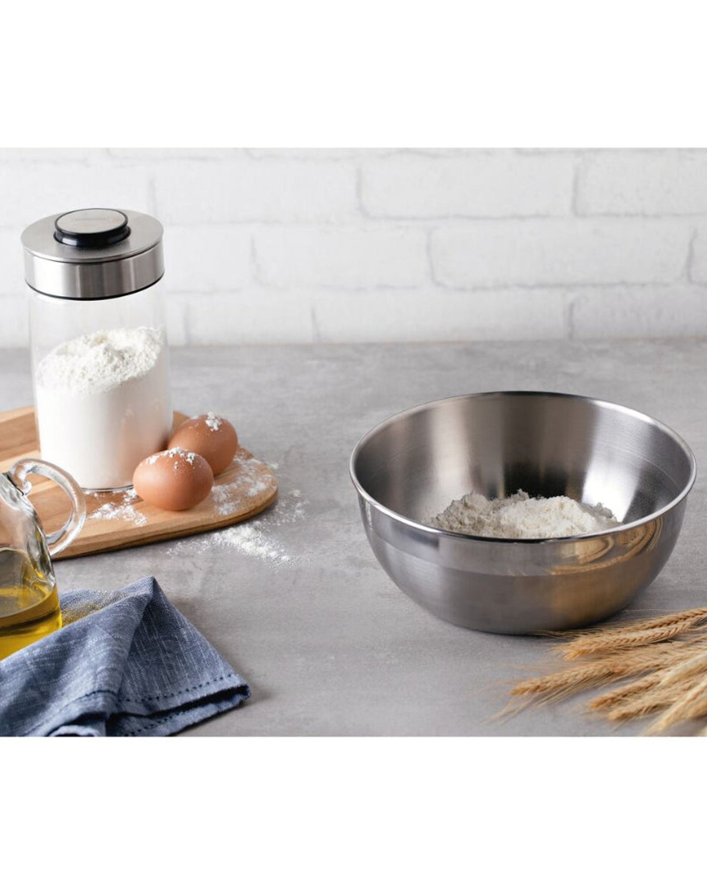 Tramontina Freezinox Round Stainless Steel Container With Matte Finish, Without Lid, 22 cm And 2.9 L