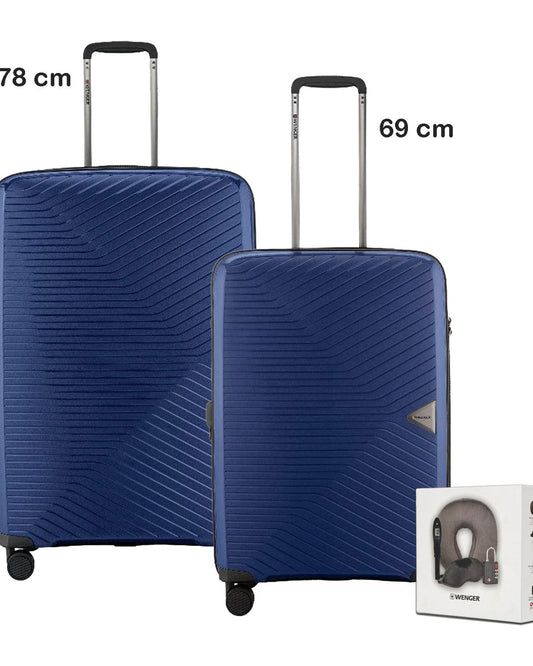 Wenger Ultra-Lite 67+76cm Hardside Expandable Luggage Trolley Set of 2 (Travel Combo Free)