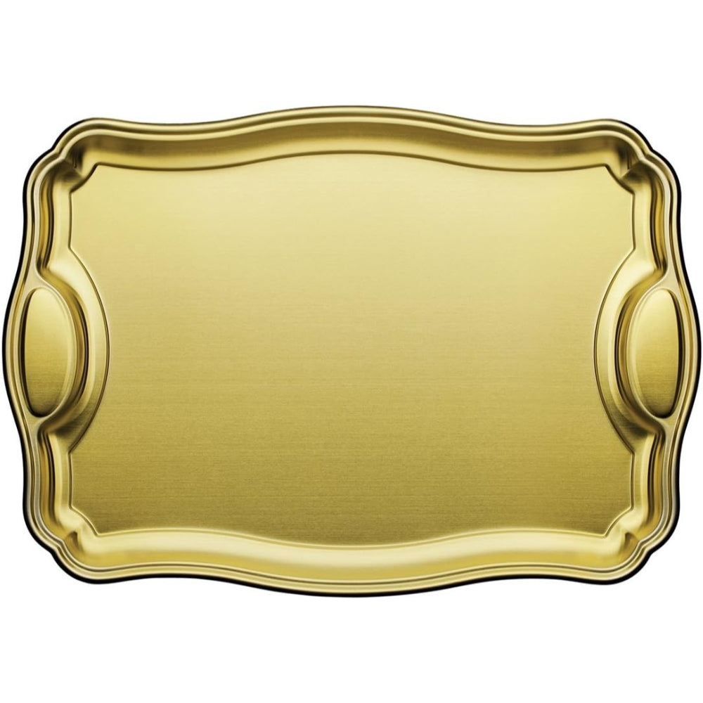 Tramontina Brazil  Doratta 42x29cm Rectangular Stainless Steel Tray in Matte Golden Finish
