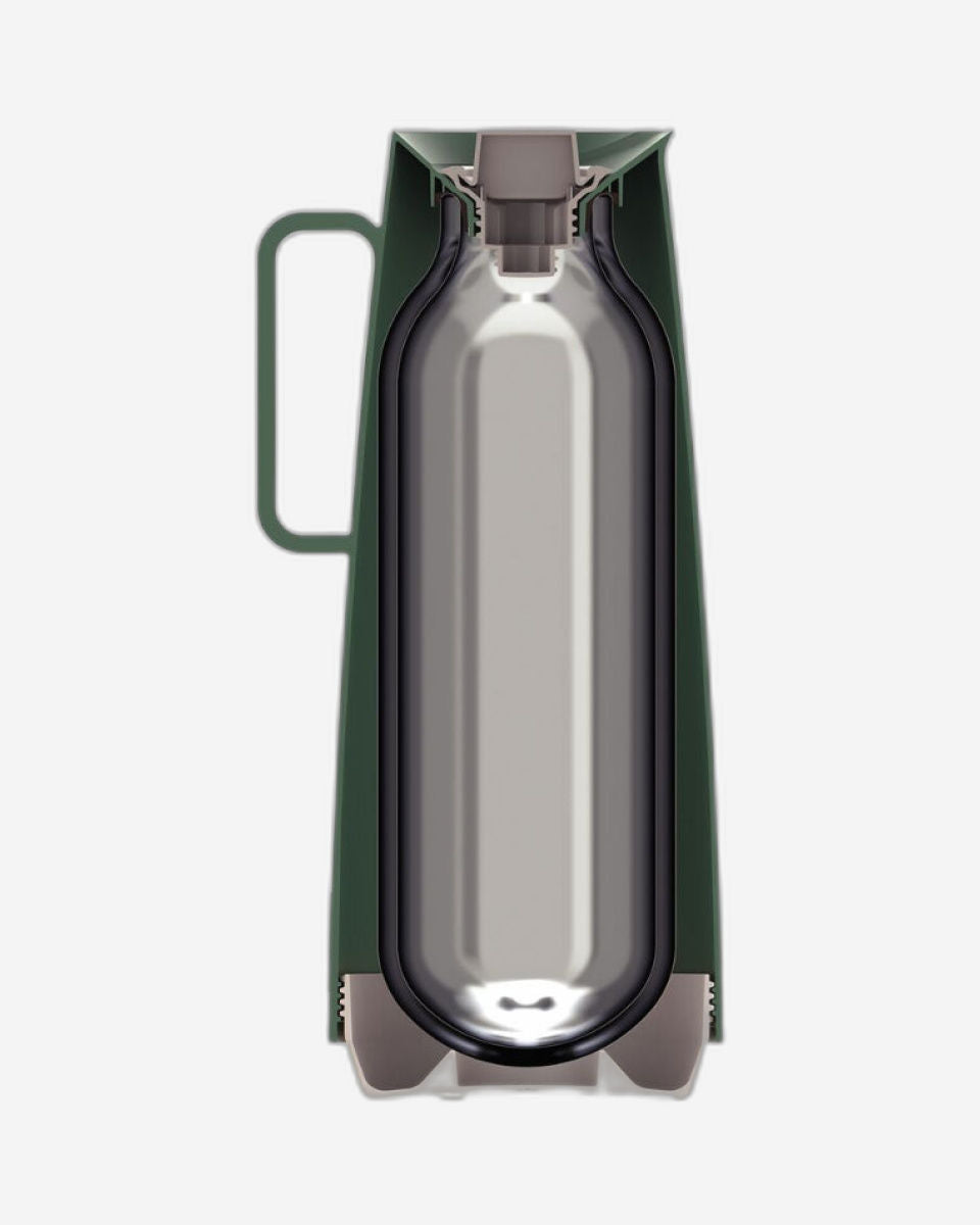 Tramontina Exata Green Plastic Thermal Flask With Glass Liner, 1 L
