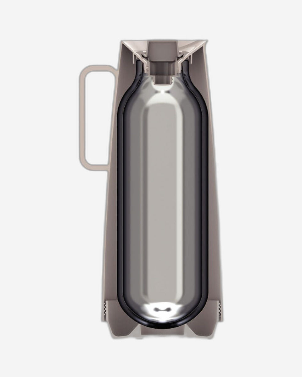 Tramontina Exata Beige Plastic Thermal Flask with Glass Liner, 1 L