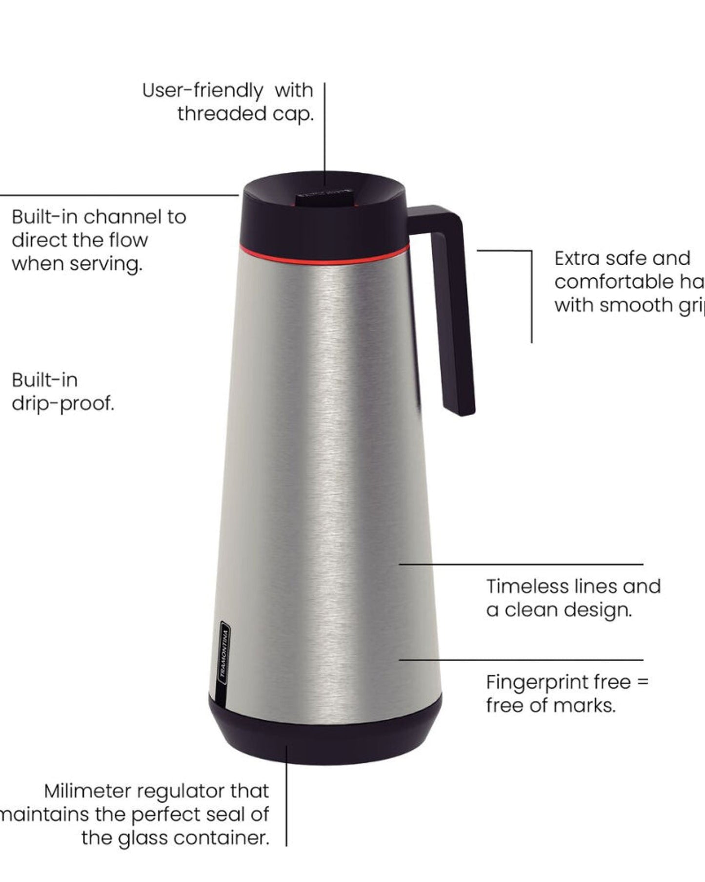 Tramontina Exata Thermal Pot 1L