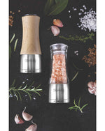 Tramontina Brazil  Realce Stainless Steel and Bamboo Salt and Pepper Mill with Ceramic Grinder