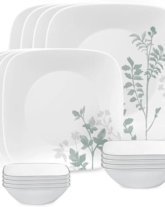 Corelle Dinnerware Set 16Pc Square Amalie