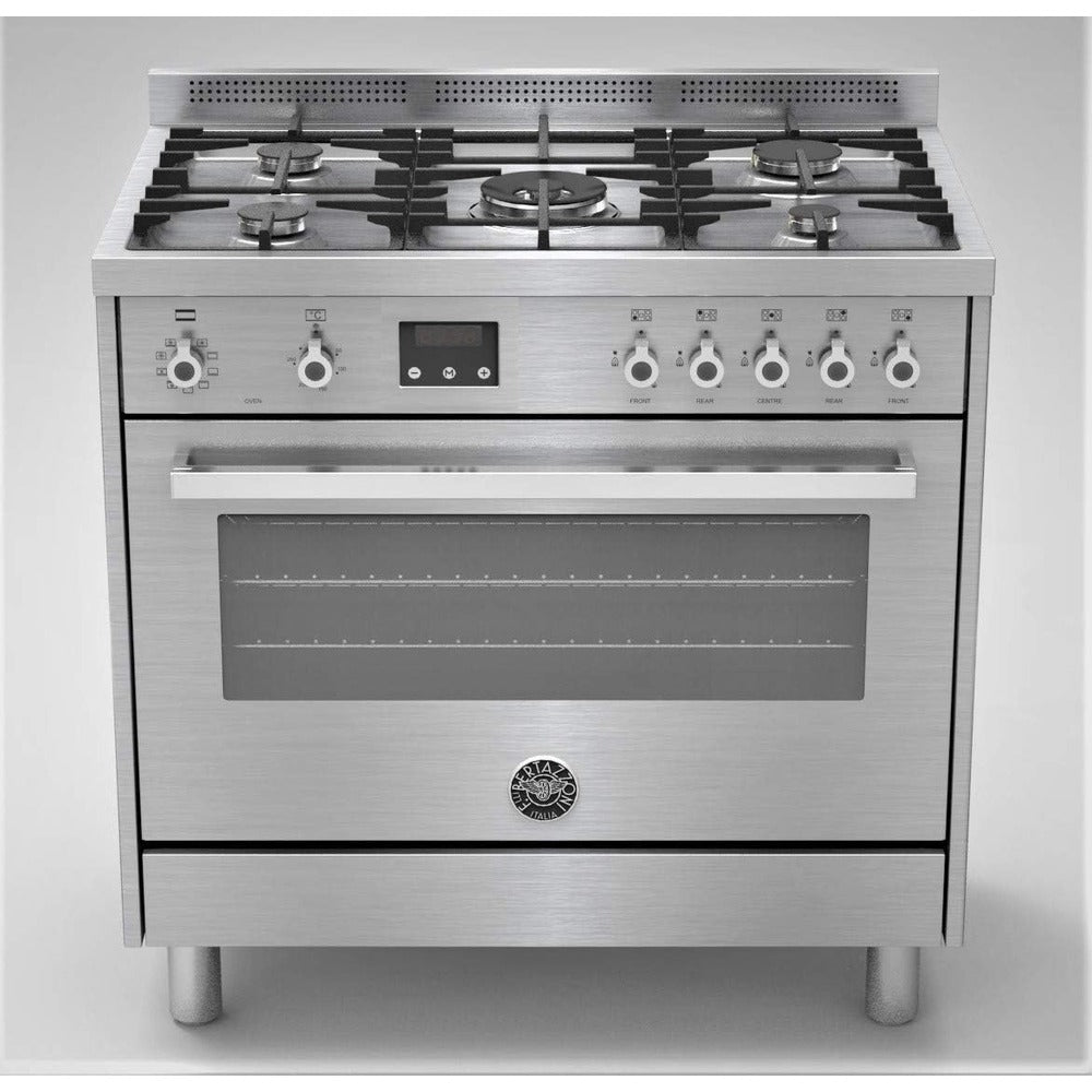 Bertazzoni 90x60 Gas Cooker Electric Oven With Dual Fan Steel