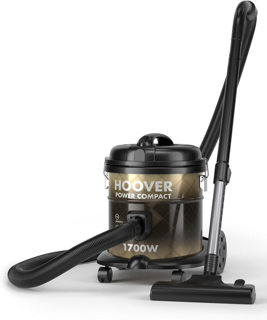 Hoover Power Compact Drum Vacuum Cleaner, 15L, 1700W, High Suction with Blower Function, Multi-Surface Cleaning-CDCY-T0XS