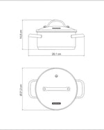 Tramontina Brazil  Una 20cm 2.9L Stainless Steel Shallow Casserole with Tri-ply Bottom