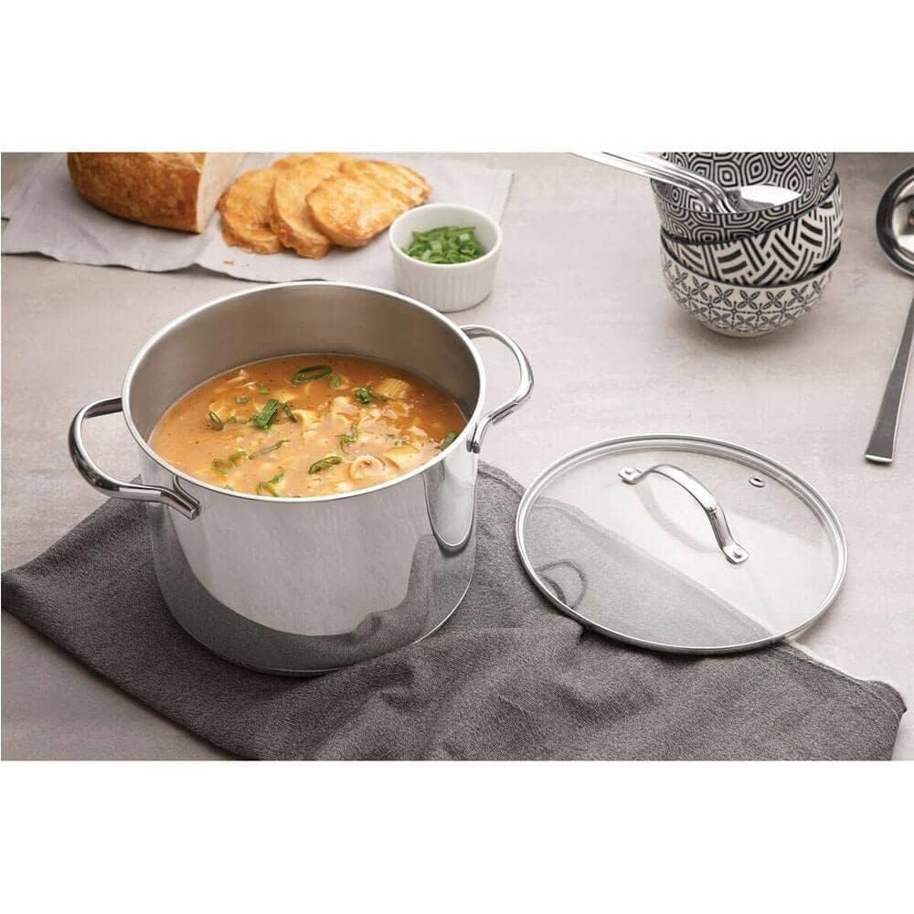 Tramontina Brazil  Una 20cm 4.6L Stainless Steel Stock Pot with Tri-ply Bottom