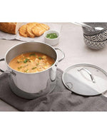 Tramontina Brazil  Una 20cm 4.6L Stainless Steel Stock Pot with Tri-ply Bottom