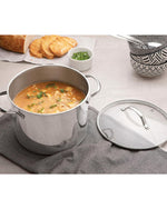 Tramontina Brazil  Una 24cm 7.7L Stainless Steel Stock Pot with Tri-ply Bottom