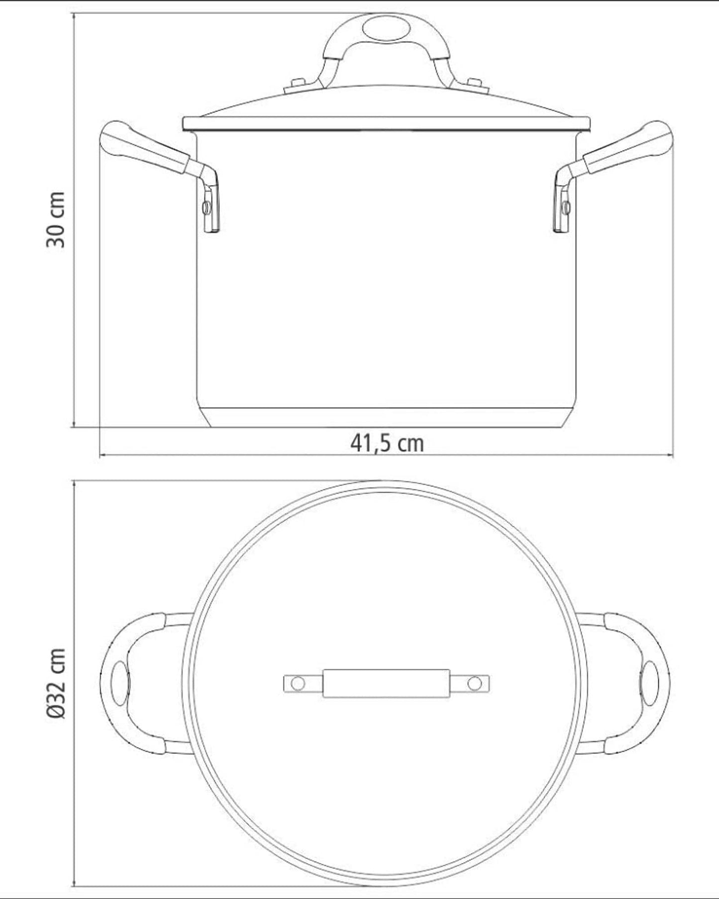 Tramontina Solar Stock Pot 15.4L