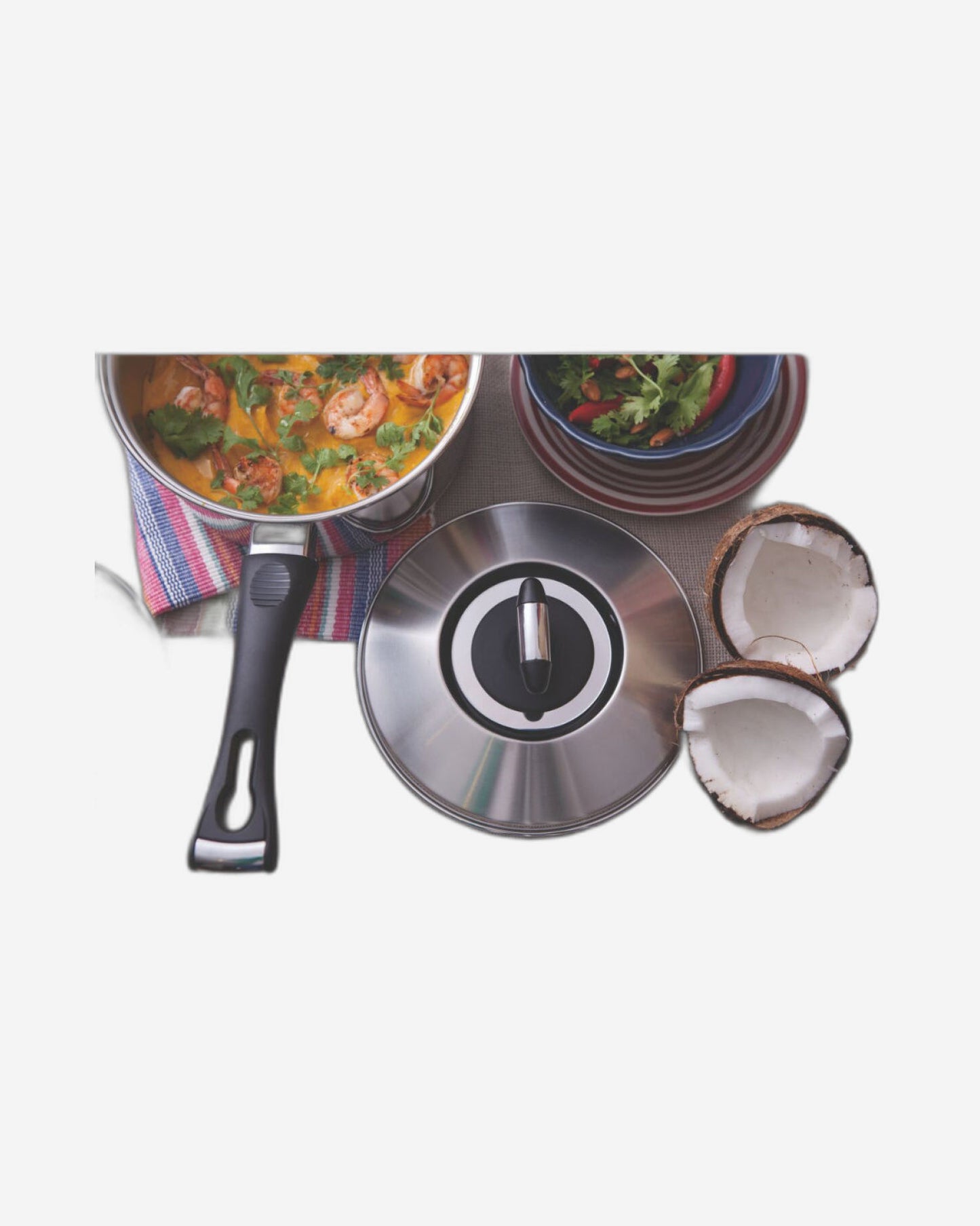 Tramontina Solar Bakelite Stainless Steel Saucepan With Lid, Long Handle And Tri-Ply Base, 20 cm 2.9 L