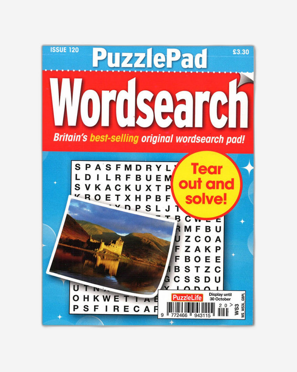 Puzzlelife Pad Wordsearch 2025 Issue No.120