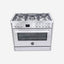 Bertazzoni Full Gas Range Cooker with Dual Fan Oven 90x60, Stainless Steel
