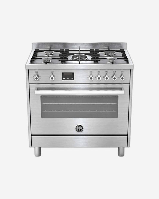Bertazzoni Gas Cooker Electric Oven With Dual Fan Steel 90x60 cm