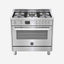 Bertazzoni Gas Range Cooker with Electric Oven & Dual Fan 90x60, Stainless Steel