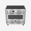 Bertazzoni Ceramic Range Cooker with Electric Oven 90x60, Stainless Steel