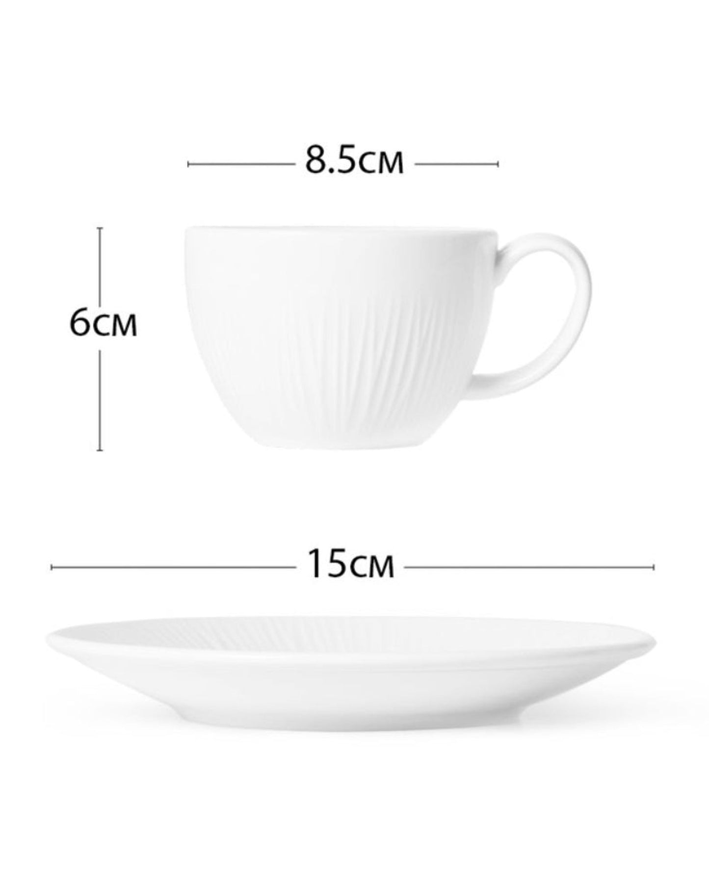 Fissman Cup & Saucer Bellagio White 2Pc 200ml