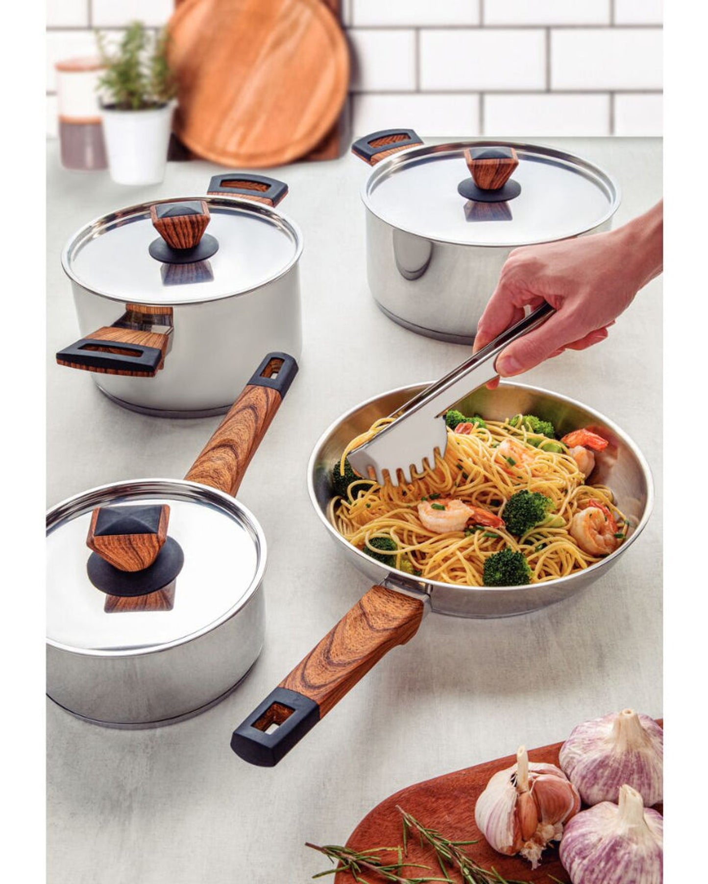 Tramontina Utility Stainless Steel Pasta Tongs