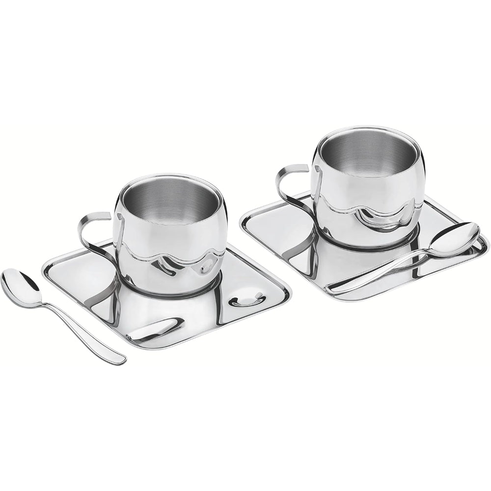 Tramontina Brazil  6-Pieces Shiny Stainless Steel Tea and Coffee Set