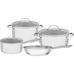 Tramontina Brazil  Una 7 Pieces Stainless Steel Cookware Set with Tri-ply Bottom