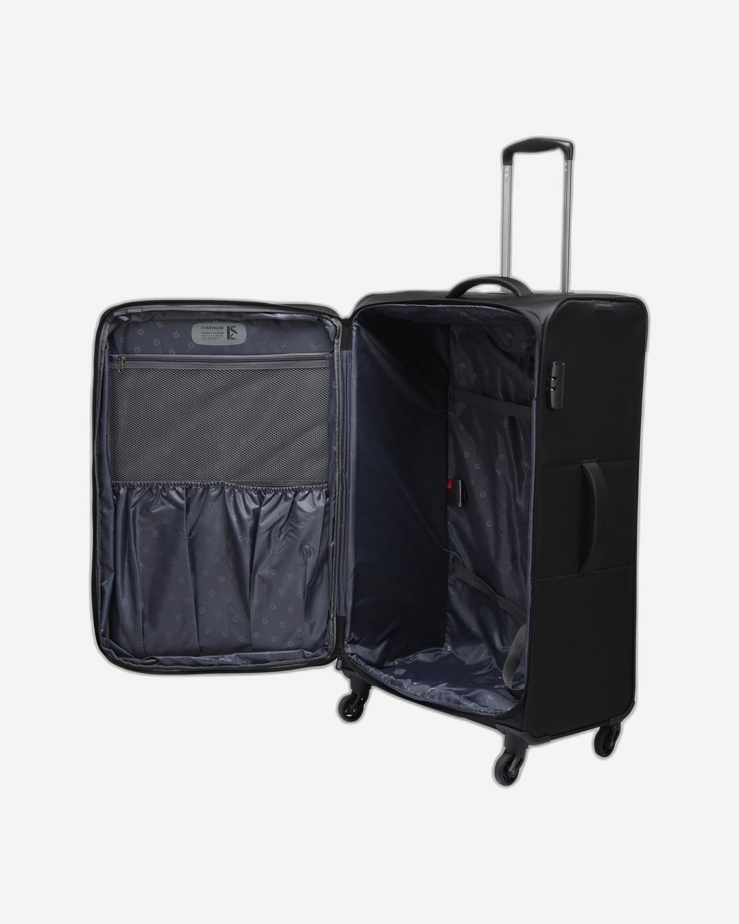 Wenger Eazy 54+68+80cm Softcase Expandable Luggage Trolley Set Of 3 - Black