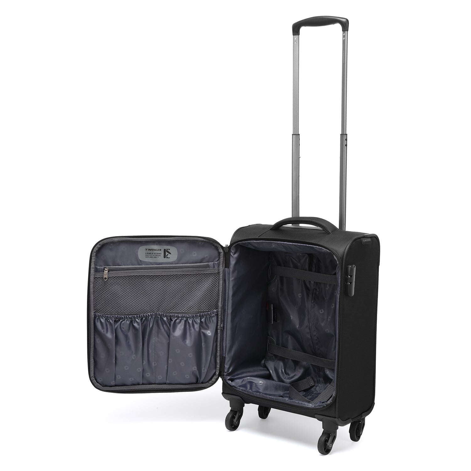 Wenger Eazy 54+68+80cm Softcase Expandable Luggage Trolley Set Of 3 - Black
