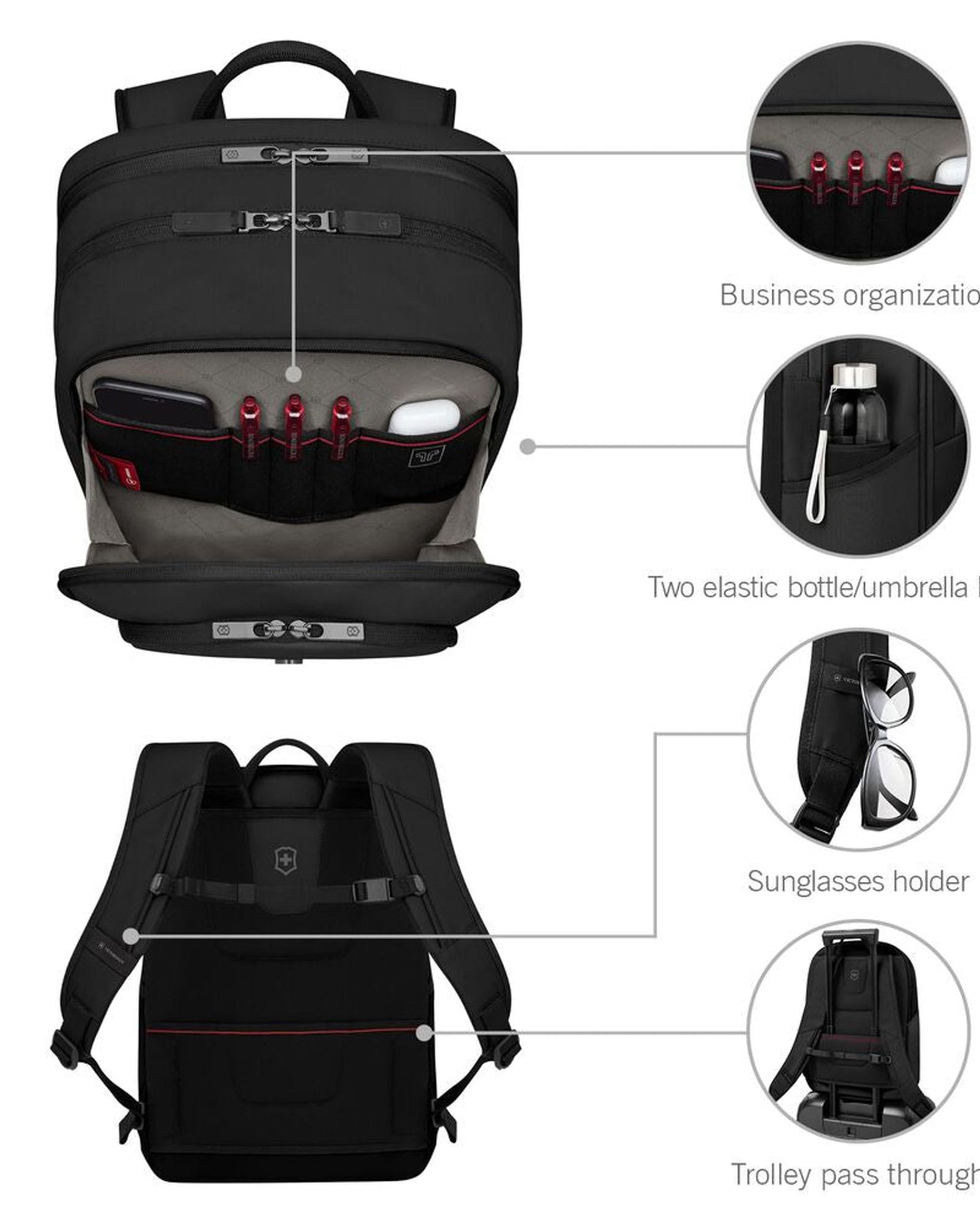 Victorinox Altmont Modern Deluxe Backpack  Black