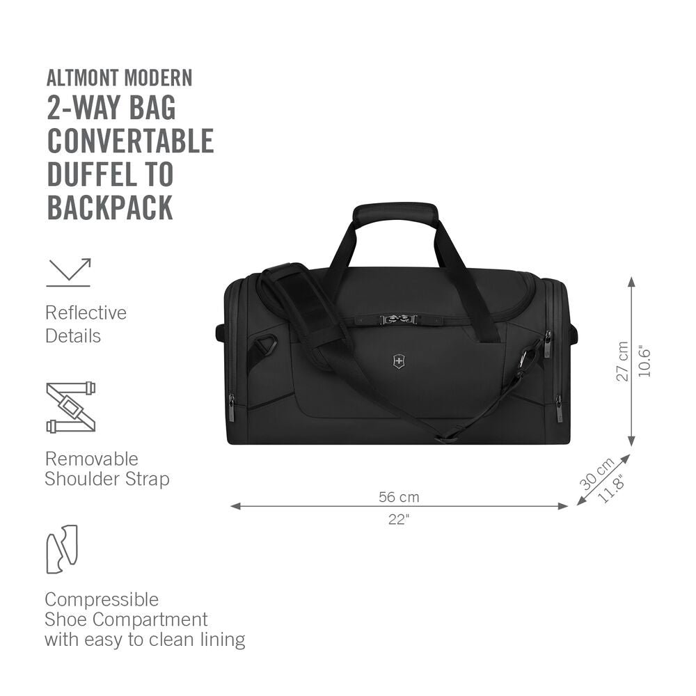 Victorinox Altmont Modern  2-Way Duffle/Backpack Bag  Black