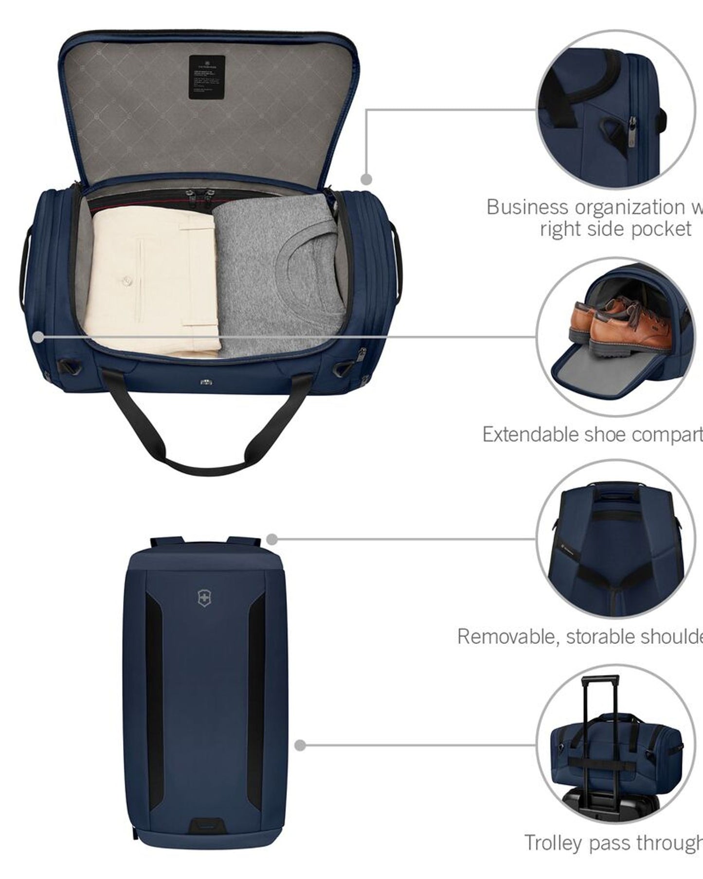 Victorinox Altmont Modern  2-Way Duffle/Backpack Bag  Black