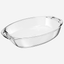Marinex Medium Oval Glass Roaster with Handles, Heat-Resistant, Oven-Safe, 3.2L