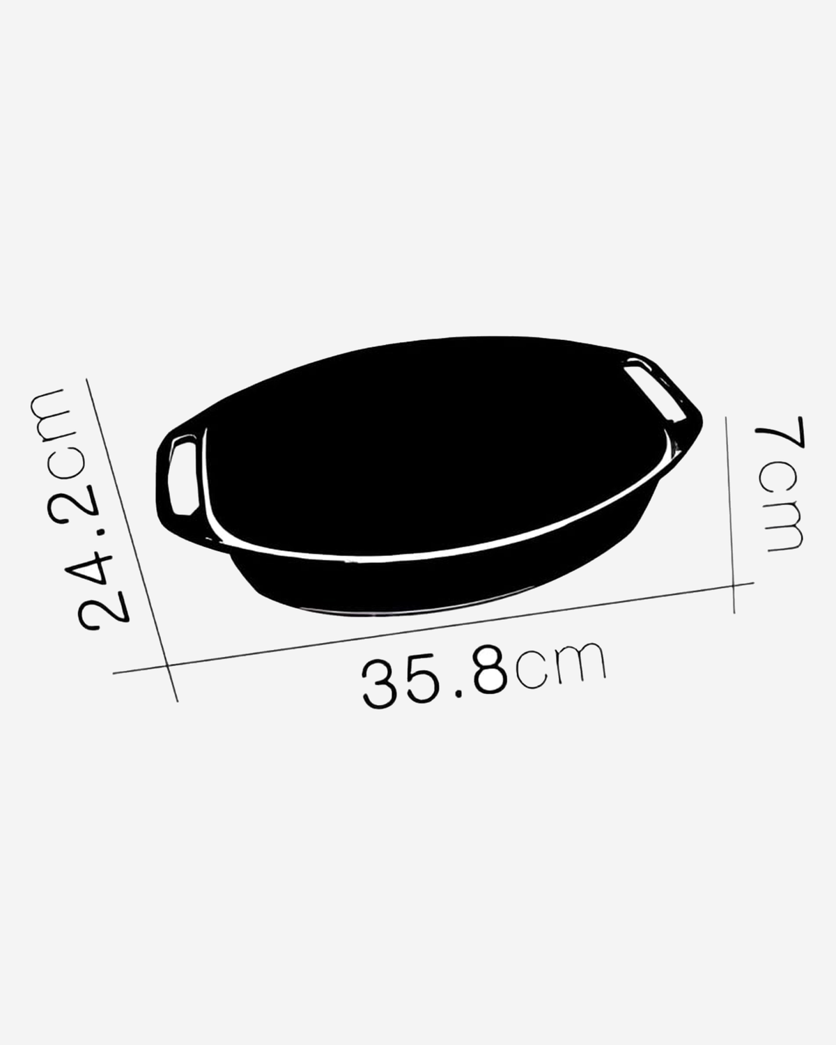 Marinex Medium Oval Glass Roaster with Handles, Heat-Resistant, Oven-Safe, 3.2L