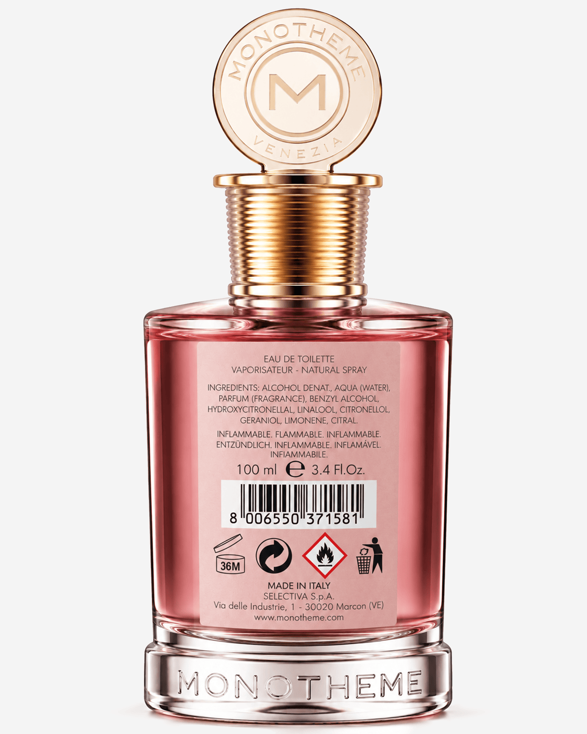 Monotheme ApothÃ©ose De Rose Eau De Toilette Vaporisateur Pour Femme 100 Ml