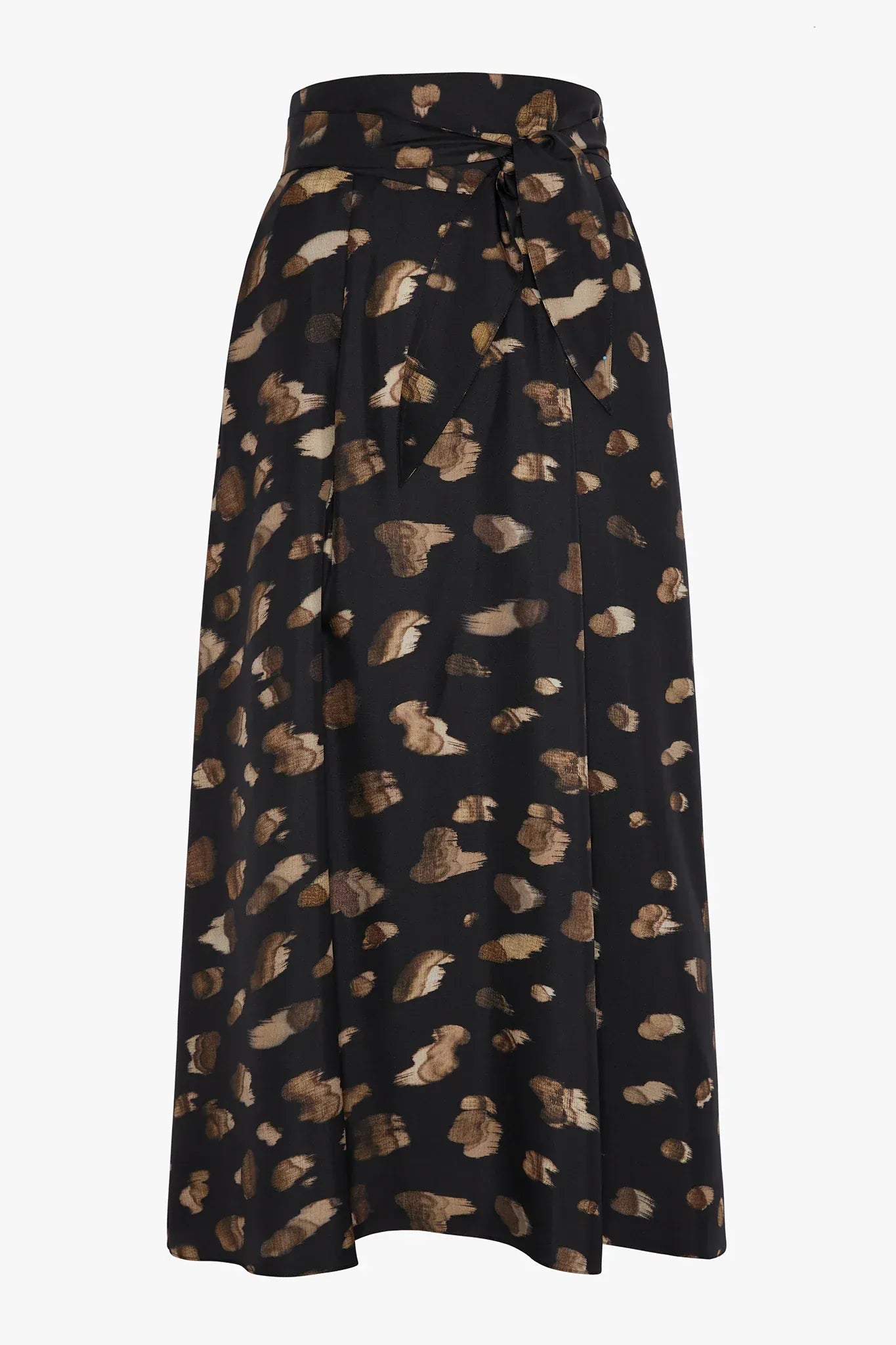 Isabella Silk Twill Printed Maxi Skirt
