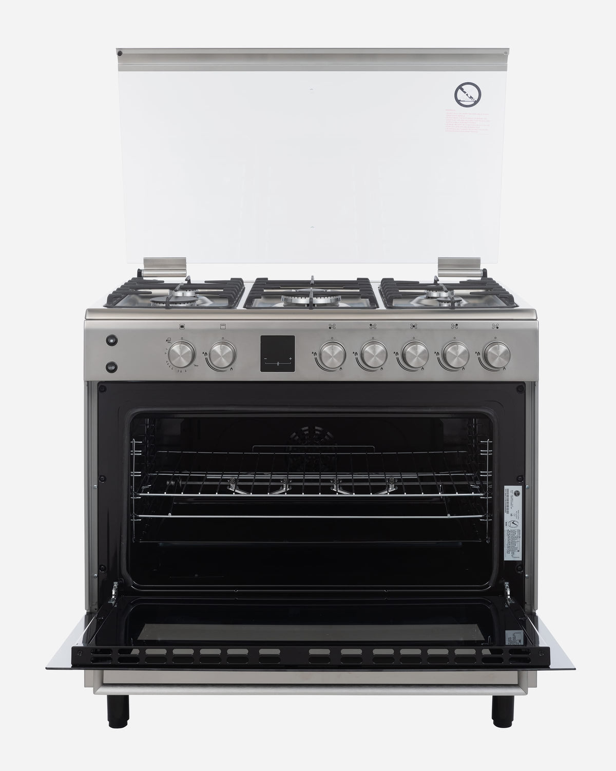 Hoover Freestanding Full Gas Cooker, 5 Burners, Grill, 90 × 60 cm, Stainless Steel – HGC-V95G-S (ESMA Certified)