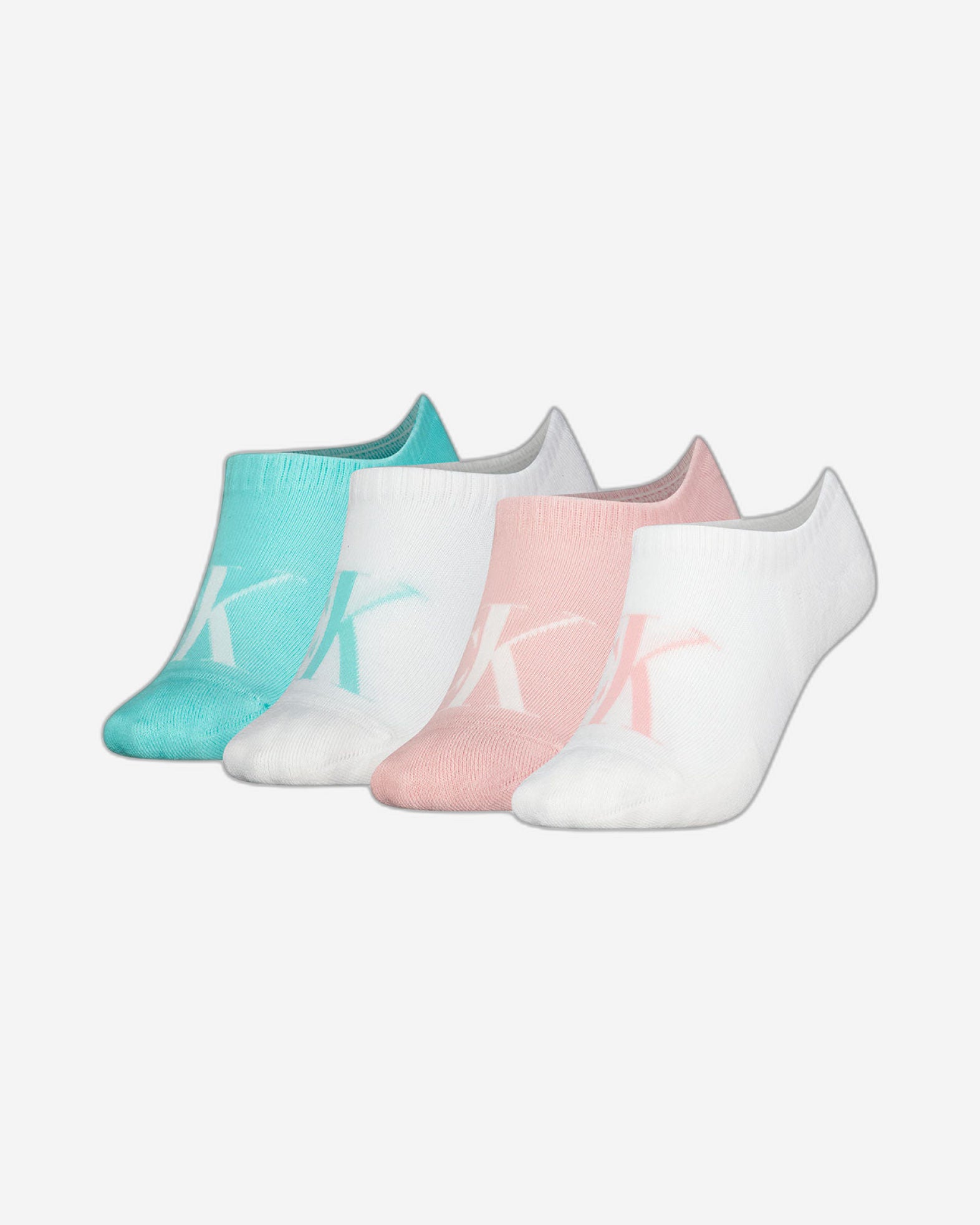 Calvin Klein Jeans Women's Invisible Footie Socks 4 pack