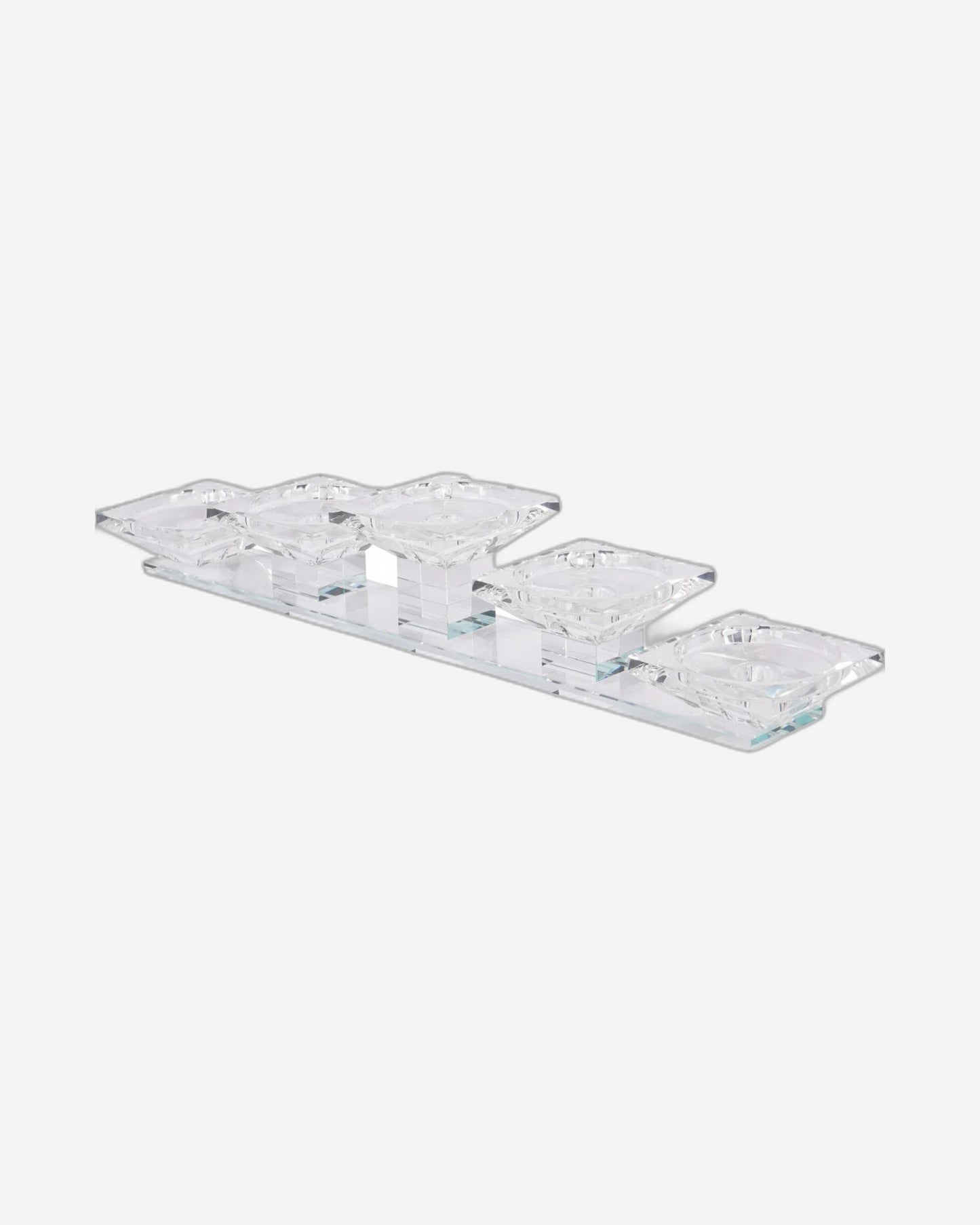 Laura Ashley Morcott Glass 5 Head Pillar Holder - 706328