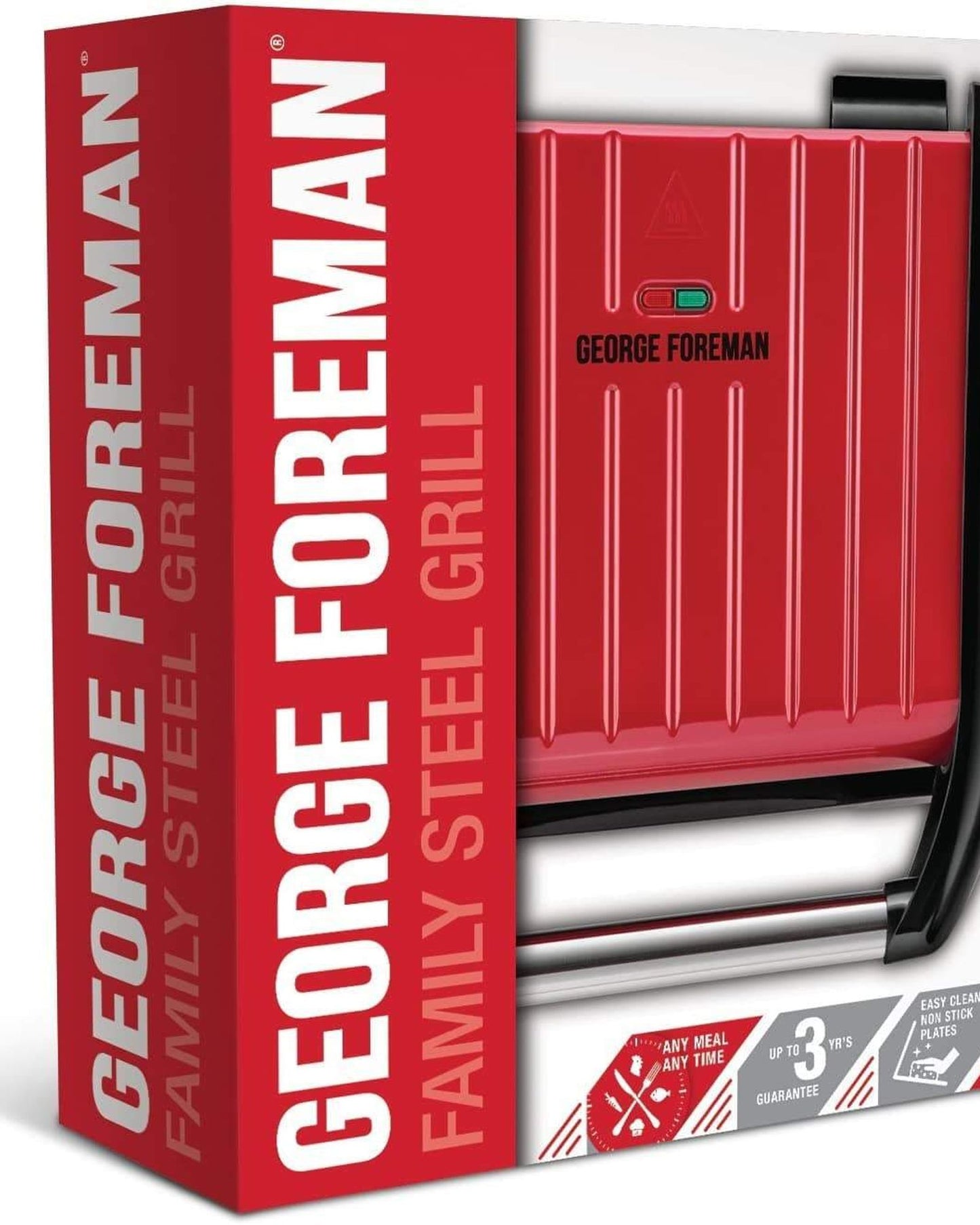 George Foreman Large Steel Grill Family