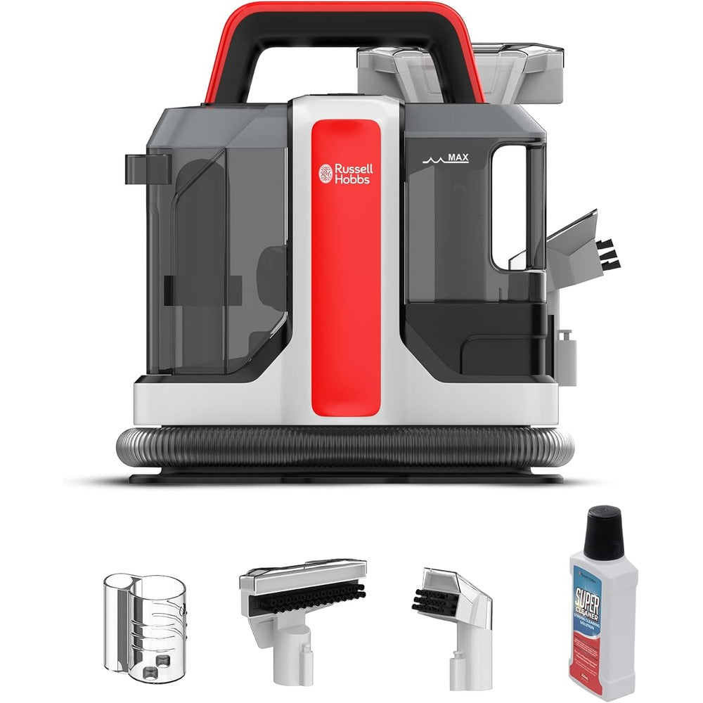 Russell Hobbs SpotAway W05 Spot Vacuum Cleaner With Self Cleaning Nozzle, Wet and Dry Stain Removal, 800ml Dirt Water & 1080ml Clean Water Tank Capacity with Soft Brush Upholstery Tool