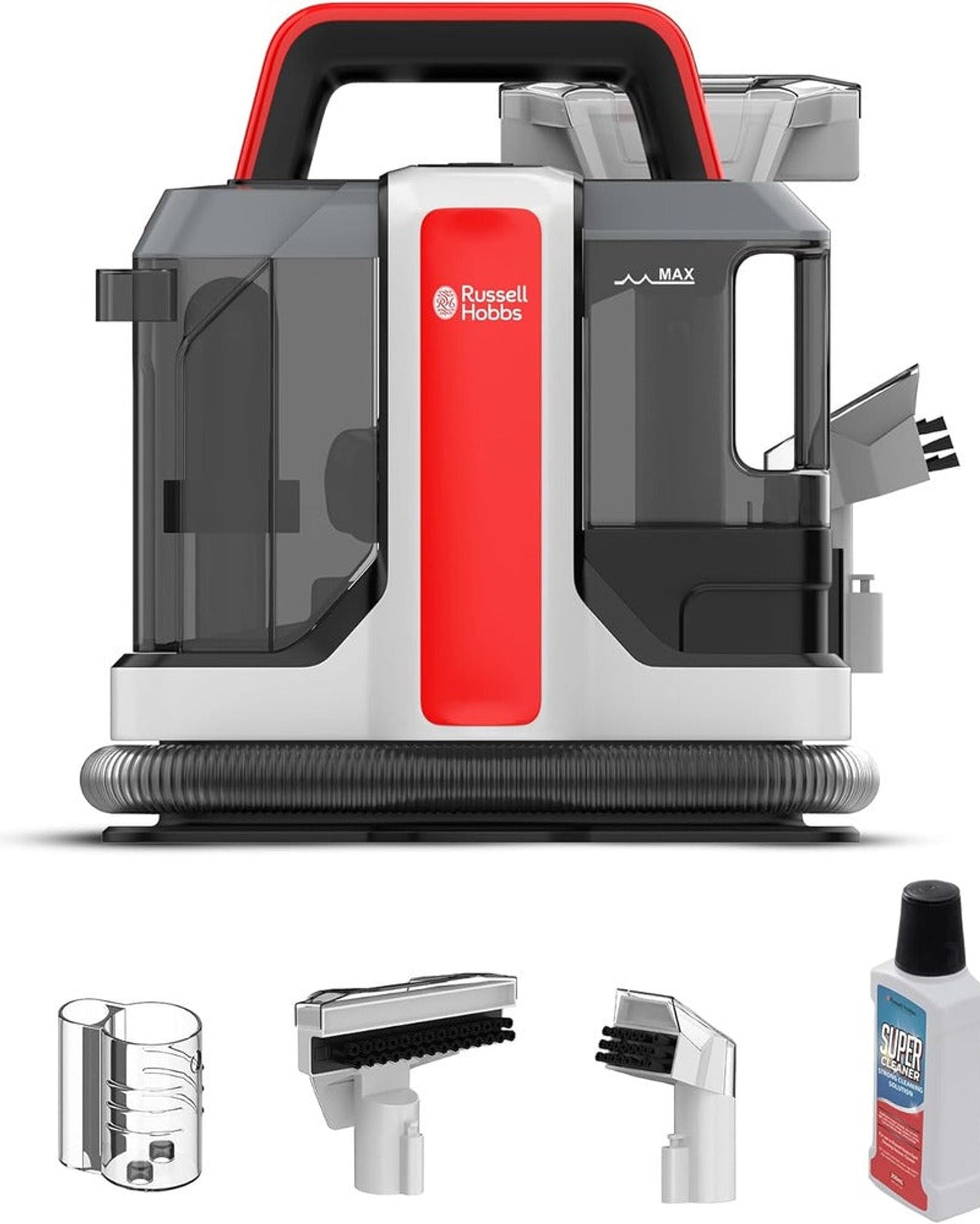 Russell Hobbs SpotAway W05 Spot Vacuum Cleaner With Self Cleaning Nozzle, Wet and Dry Stain Removal, 800ml Dirt Water & 1080ml Clean Water Tank Capacity with Soft Brush Upholstery Tool