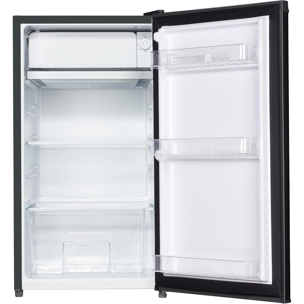 Hoover 118L Single Door Compact Refrigerator with Freezer Compartment - Mechanical Control, Adjustable Thermostat, Security Lock, 1 Removable Shelf, Defrost Feature, 1 Year Warranty, Black HSD-K118-B