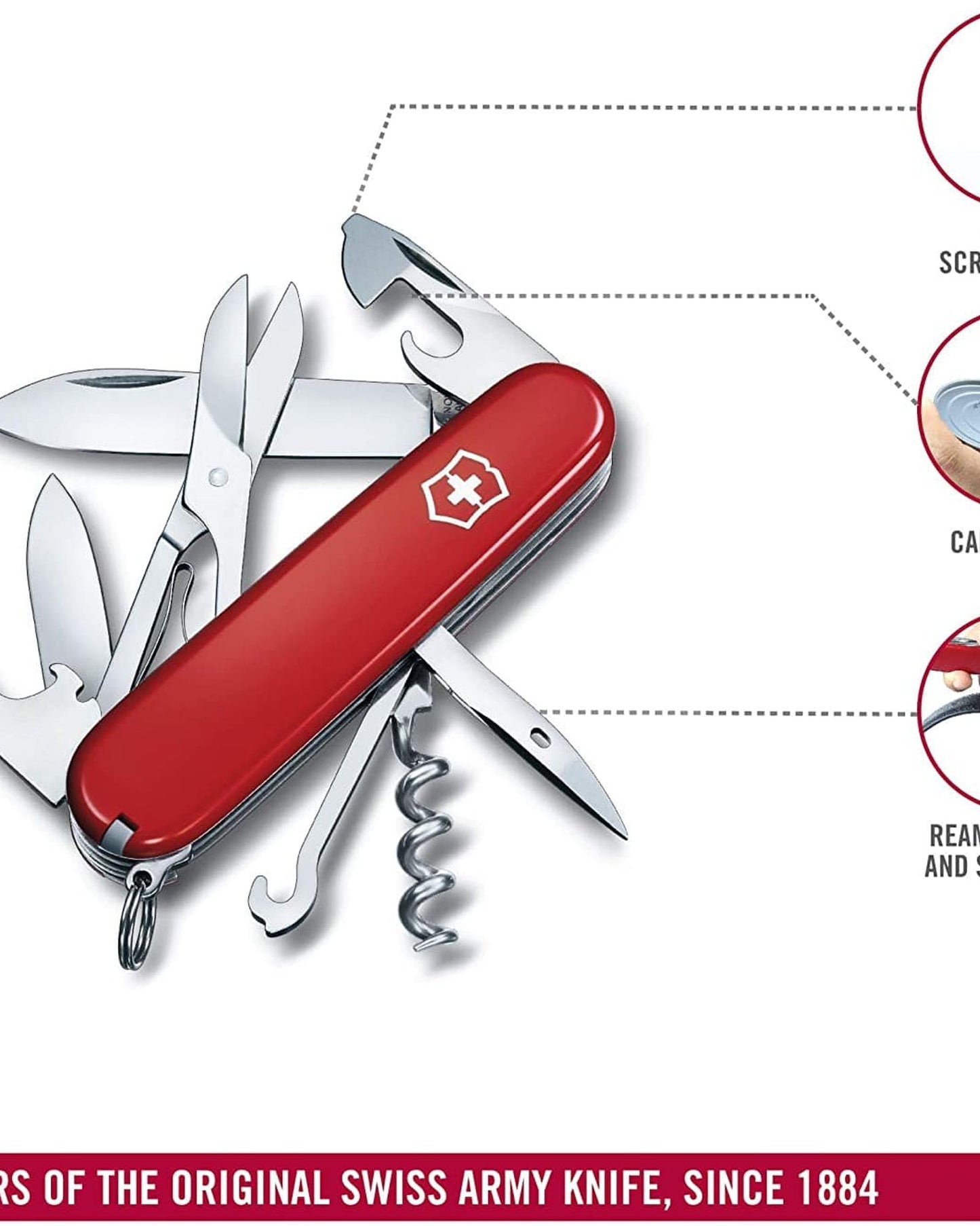 Victorinox Swiss Army Climber 91mm Red With 14 Functions - 1.3703/B1