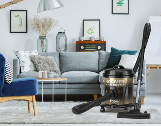 Hoover Power Compact Drum Vacuum Cleaner, 15L, 1700W, High Suction with Blower Function, Multi-Surface Cleaning-CDCY-T0XS