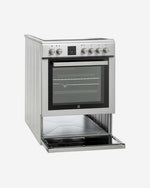 Hoover Free Standing 60x60 Cm Ceramic/Electric Cooker, 65L Electric Oven, Double-Glazed Door, With Child Lock, Made In Turkey 1 Year Manufacturer, Inox Finish- HVC-V64E-SP