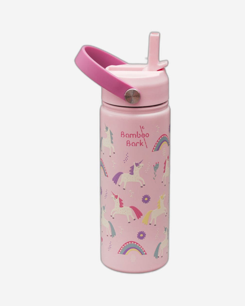 Bamboo Bark Water Bottle 500 ml for kids Unicorn Print