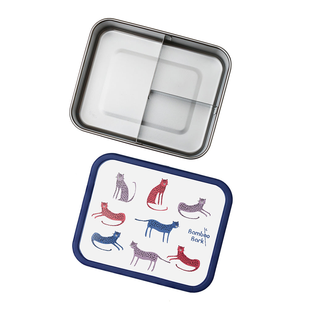 Bamboo Bark Leopard Steel Lunch Box