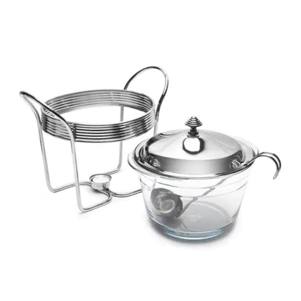 Regent Folio Stainless Steel Round Soup Cover/Warmer/Ladle 4Lt